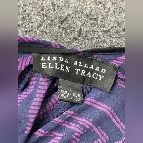 Linda Allard Ellen Tracy Sheer Midi Dress - Size L - NWT - Picture 4 of 4